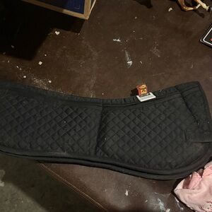 Quilted Black Horse Half Saddle Pad